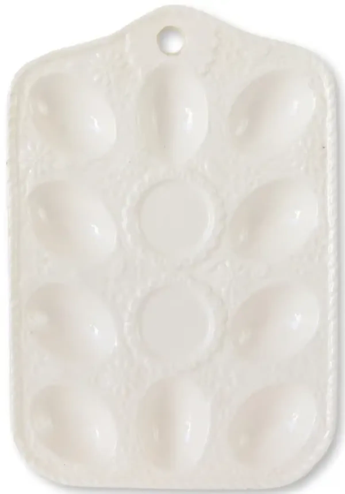 Vintage French Egg Tray - White