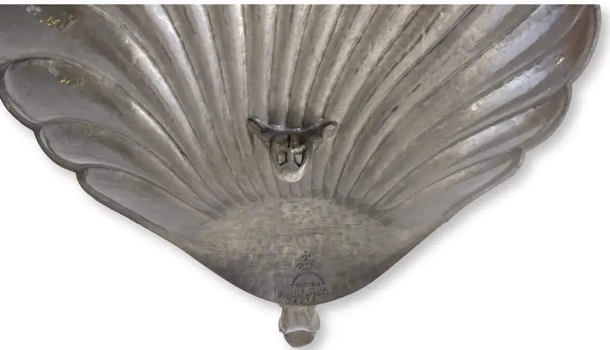 English Pewter Squirrel Footed Dish