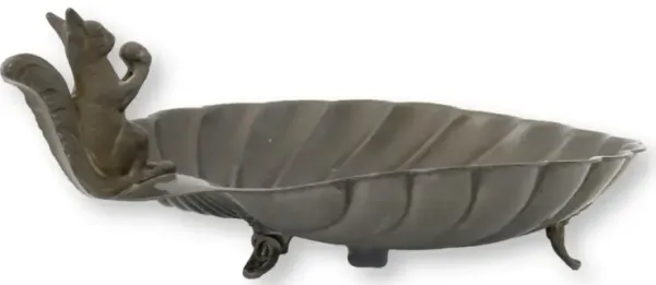 English Pewter Squirrel Footed Dish