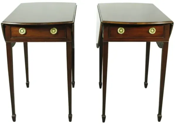 Finest Quality Pembroke Tables - Set of 2 - Brown