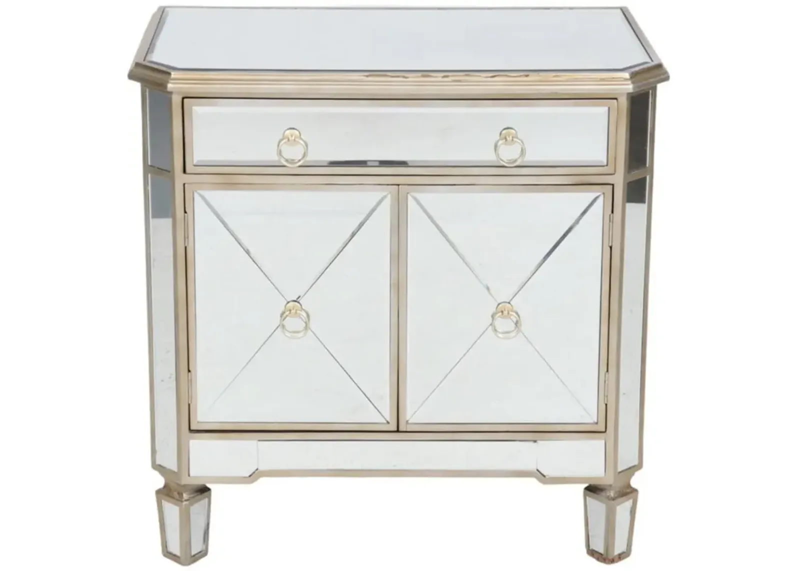 Hollywood Regency Mirrored Cabinet