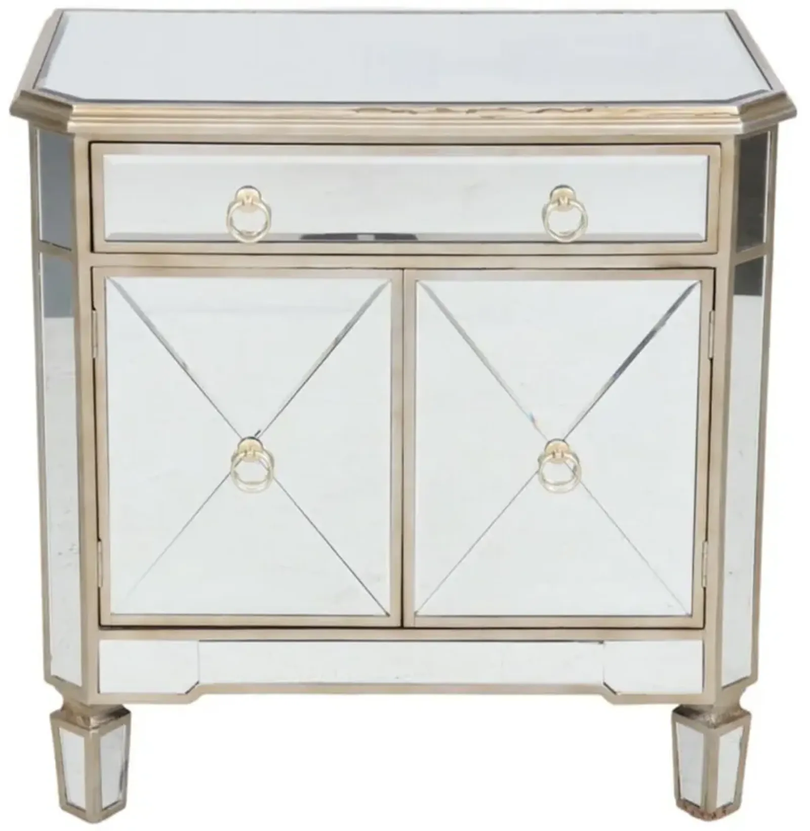 Hollywood Regency Mirrored Cabinet