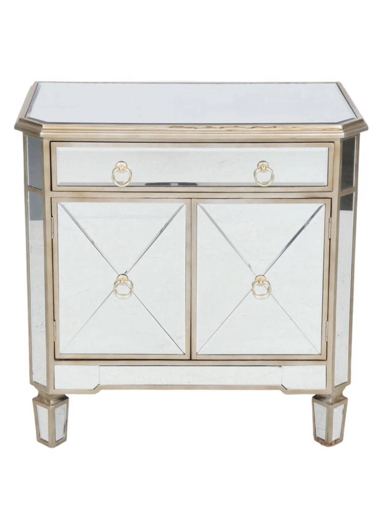 Hollywood Regency Mirrored Cabinet