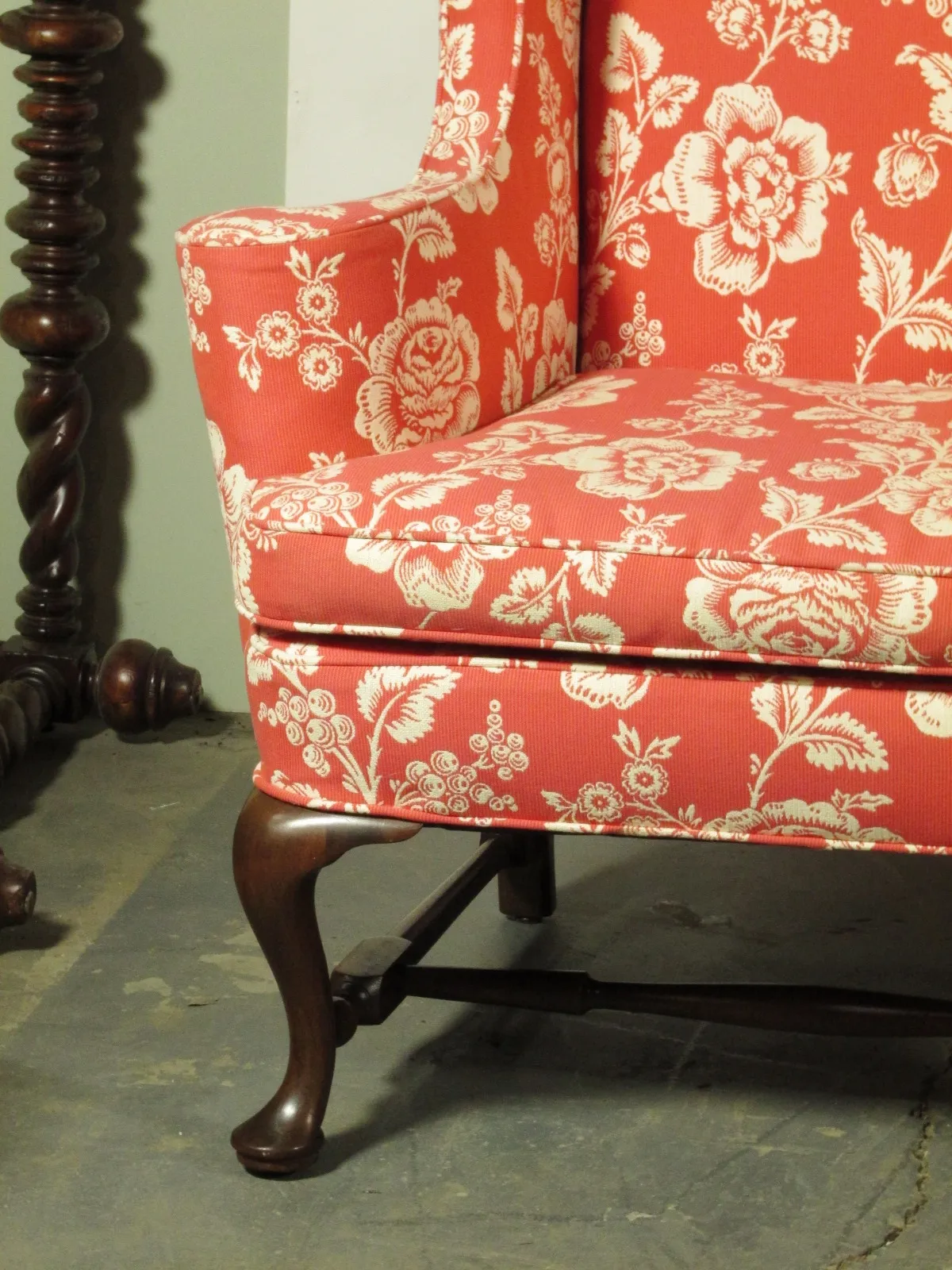Georgian-Style Wing Chairs by Kittinger - Red