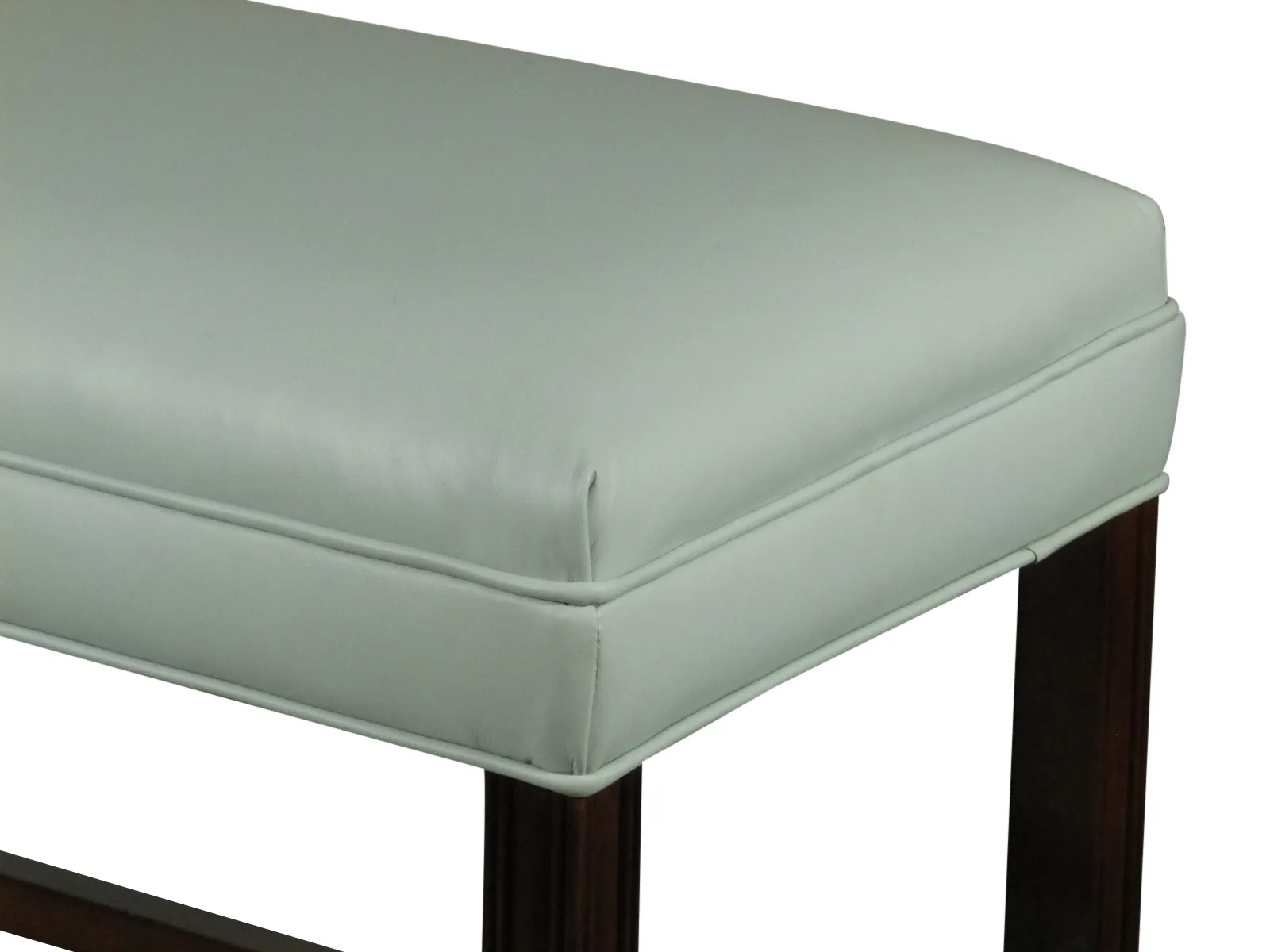 Chippendale Style Leather bench - Blue