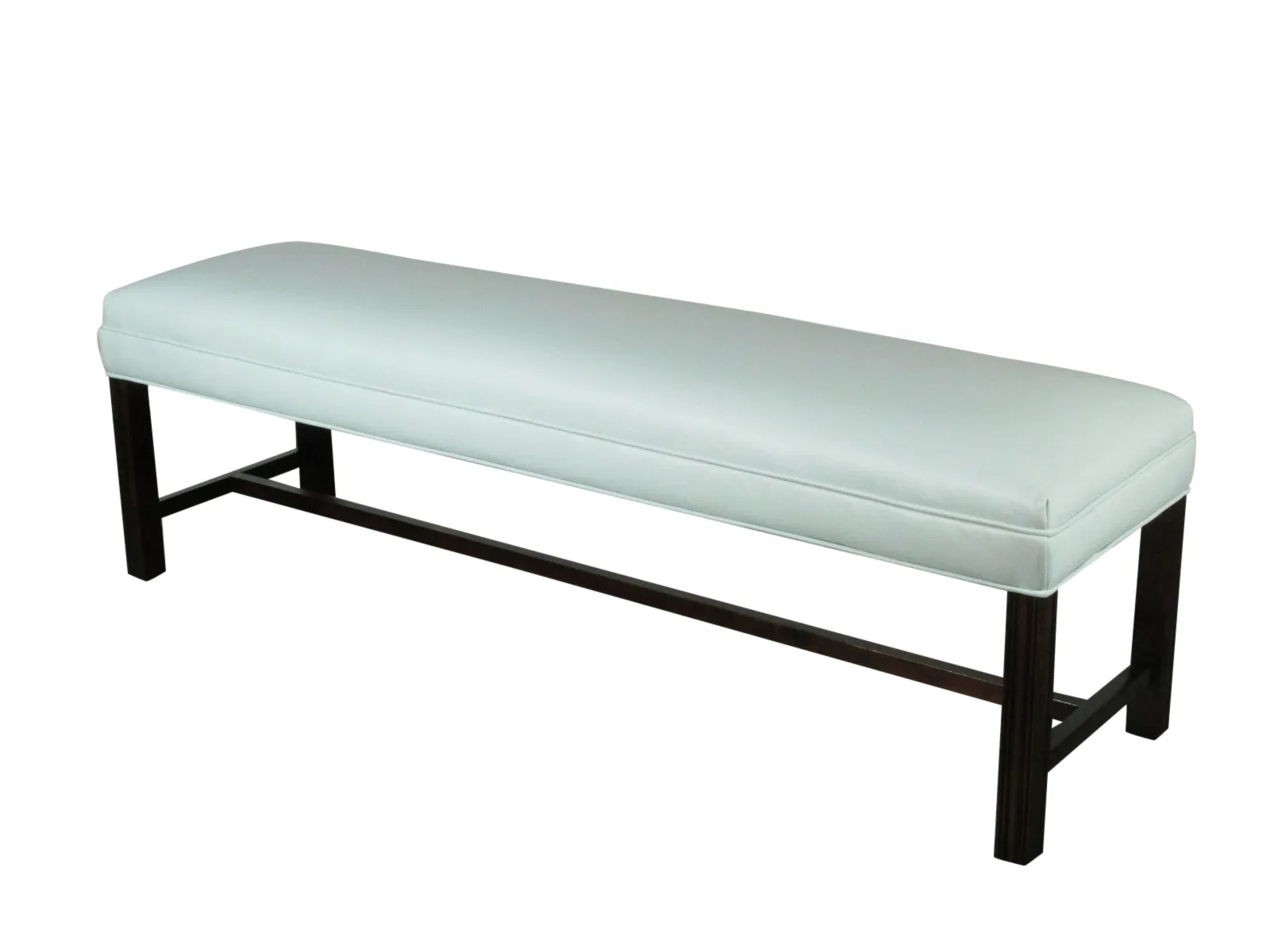 Chippendale Style Leather bench - Blue