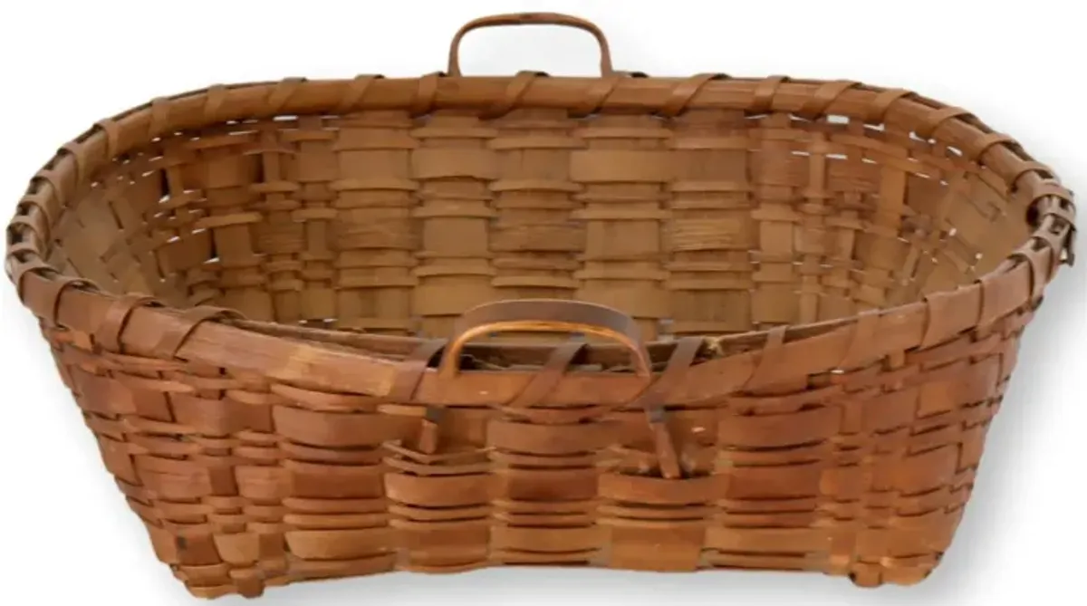 New England Indigenous Hand-Made Basket - Brown