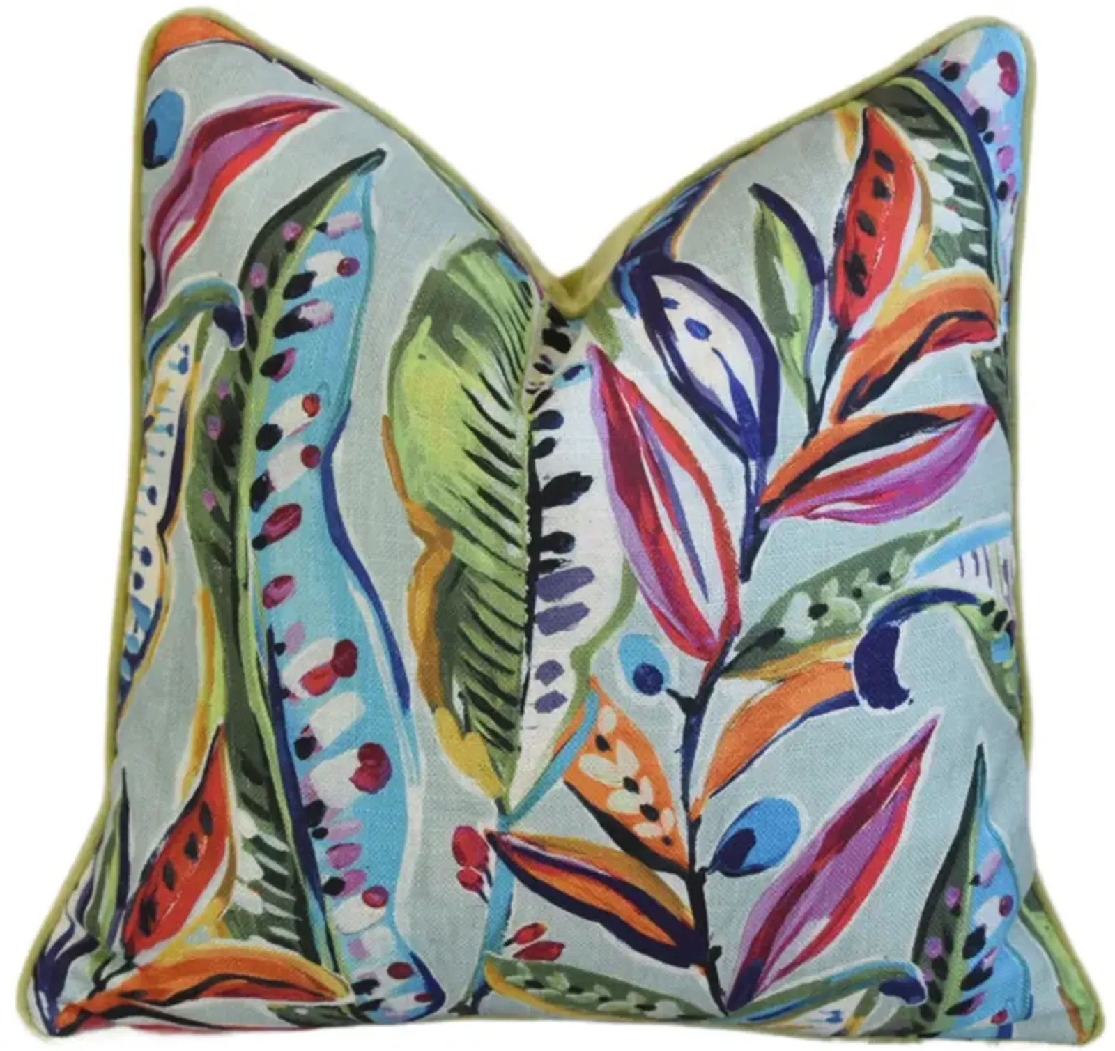 Designer Enrique Carnival Leaf Pillow