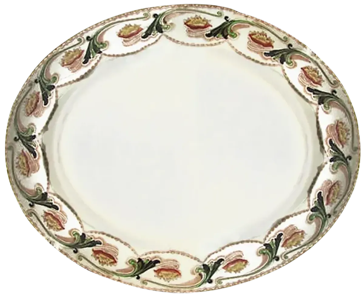 English Art Nouveau Transferware Platter