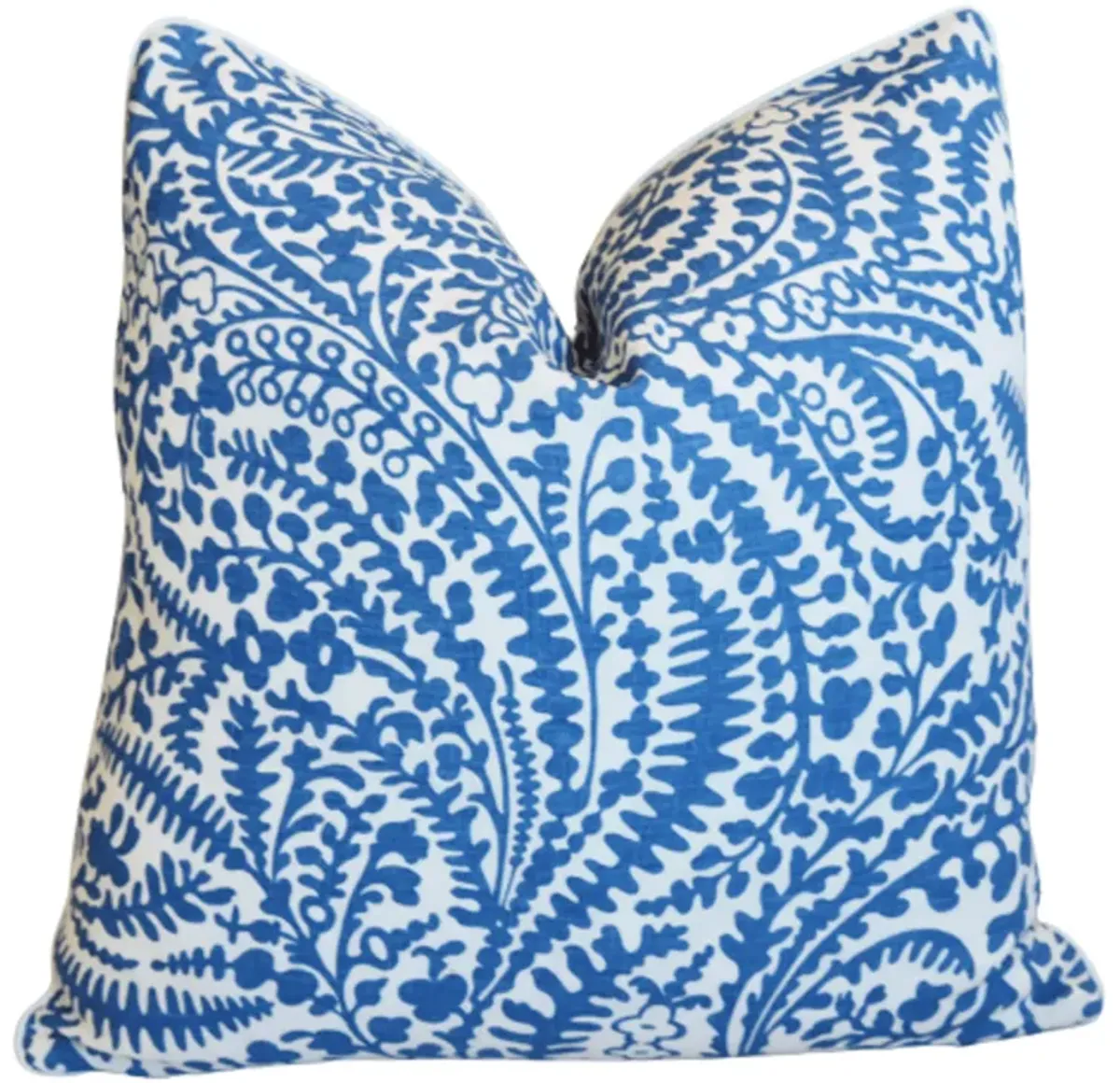 Raoul Blue & White Acadia Floral Pillow