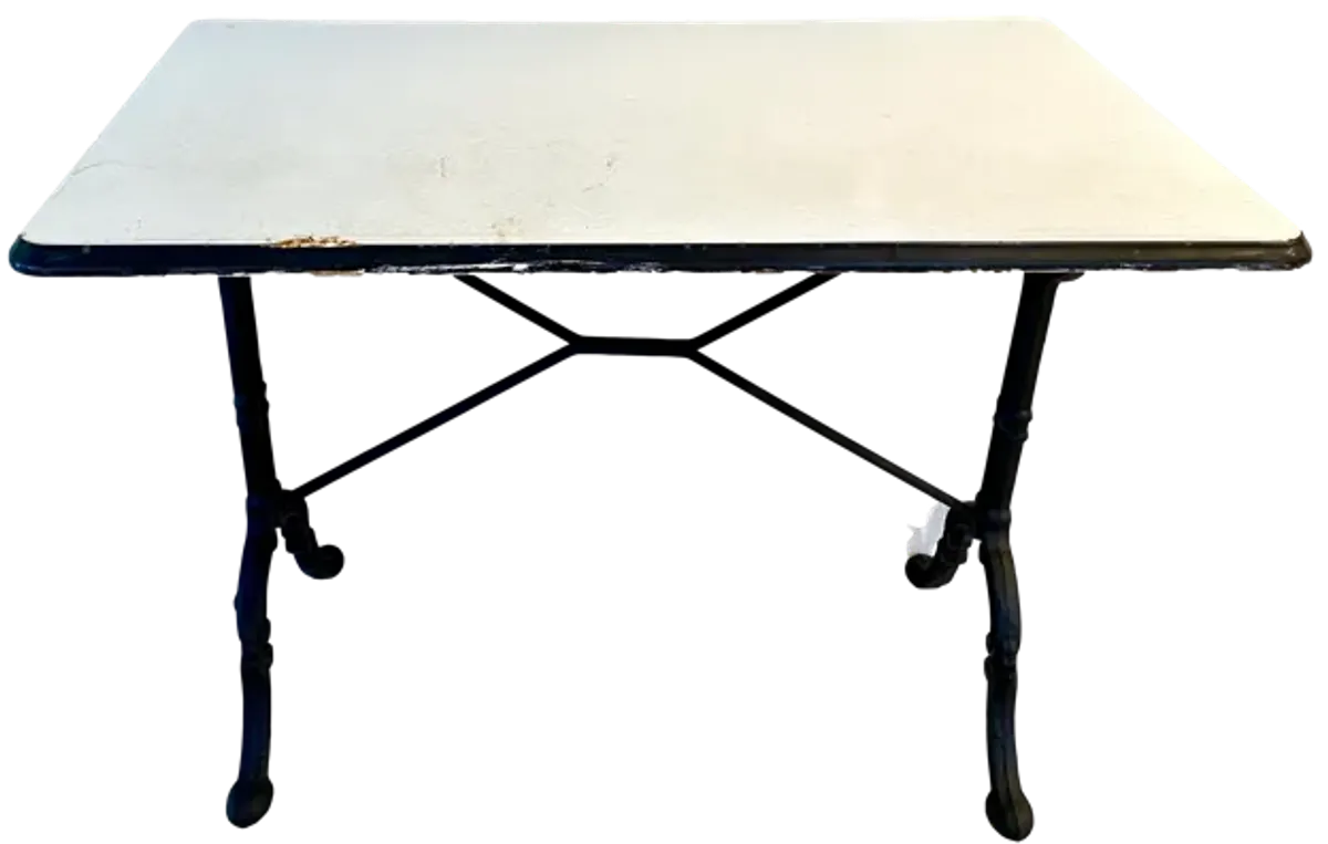 European Porcelain Top Bistro Table - Ballyhoo - Black