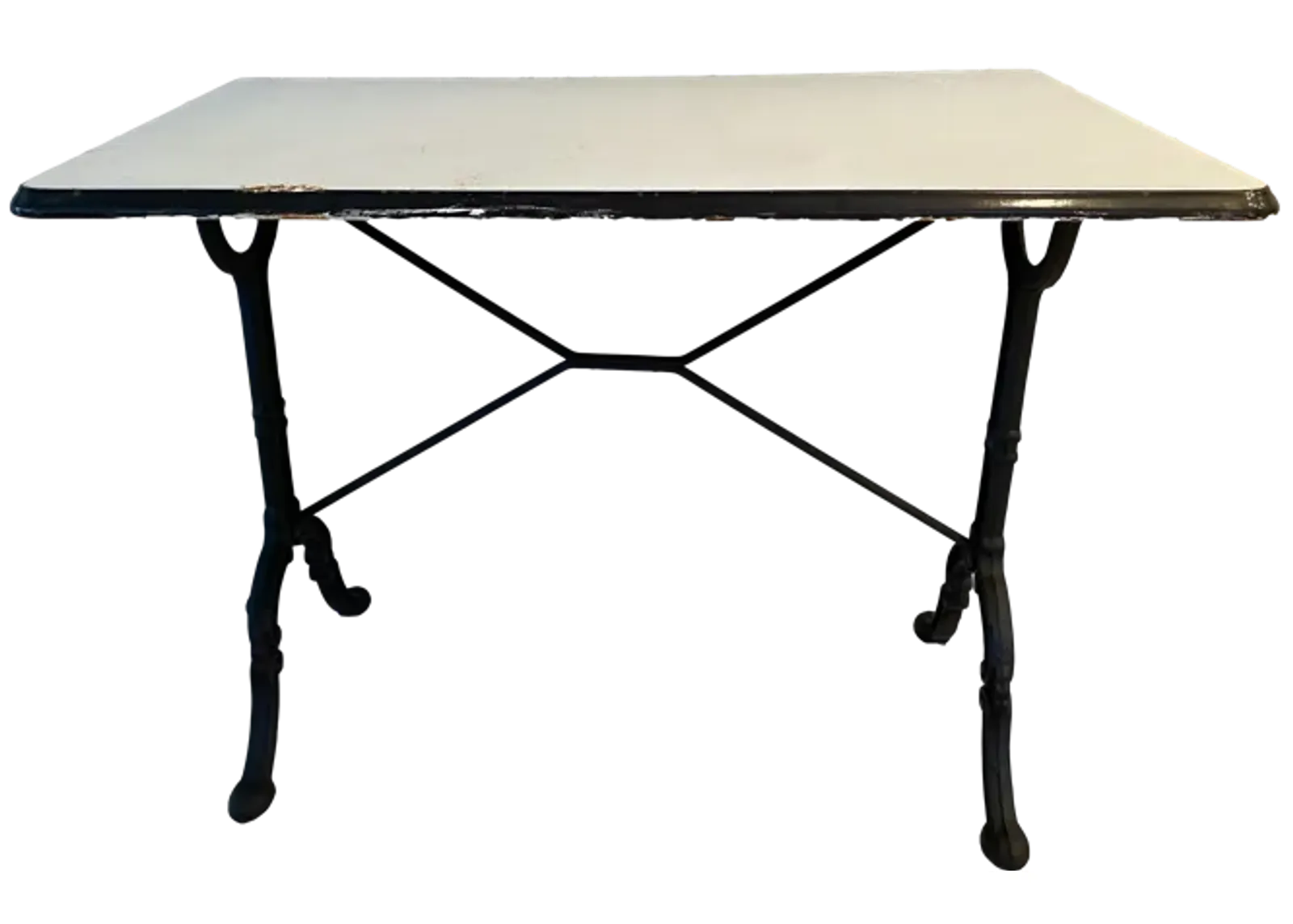 European Porcelain Top Bistro Table - Black