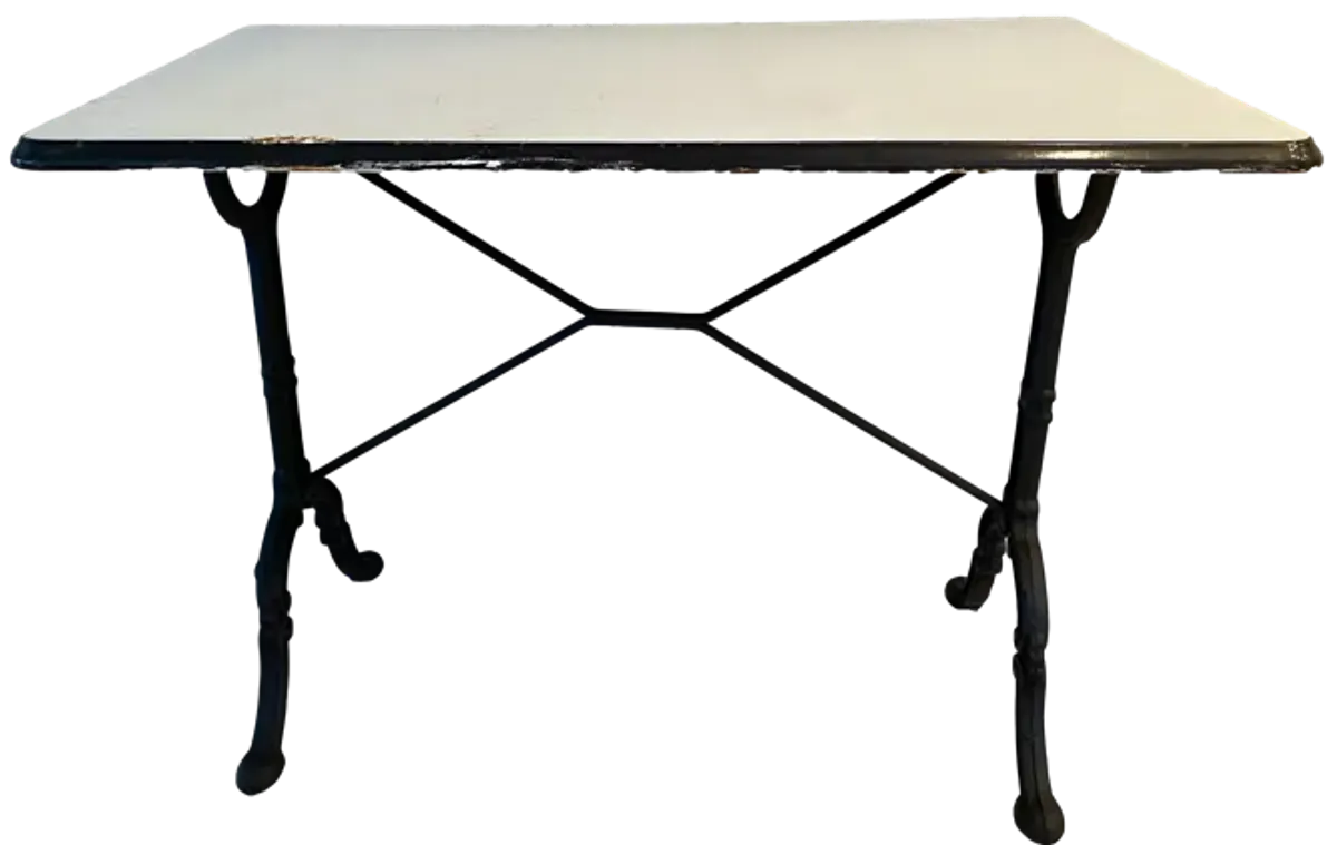 European Porcelain Top Bistro Table - Ballyhoo - Black