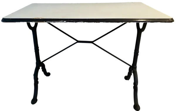 European Porcelain Top Bistro Table - Ballyhoo - Black