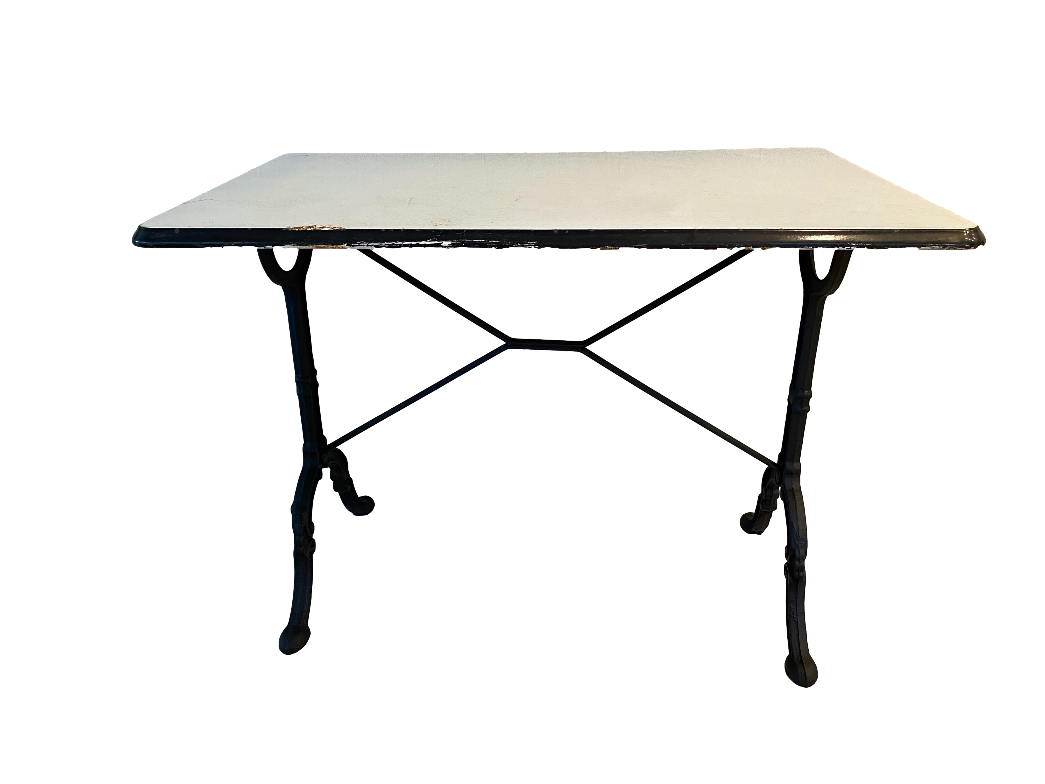 European Porcelain Top Bistro Table - Black