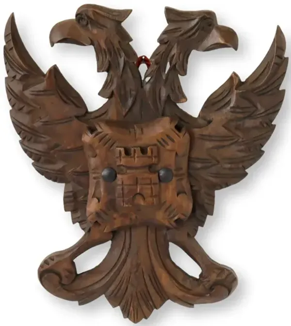 19th-C Masonic Scottish Rite Wall Plaque - Rose Victoria - brown