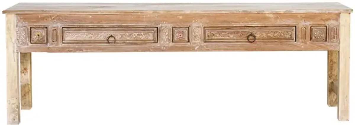 Antique Farmhouse Console Table - de-cor - Brown