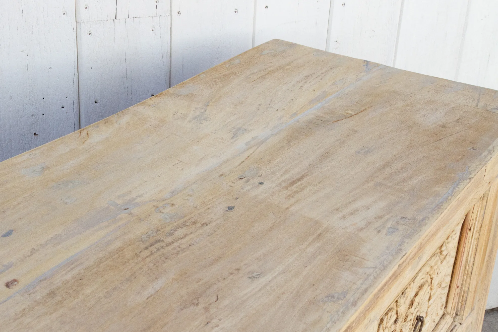 Bleached Teak French Colonial Console