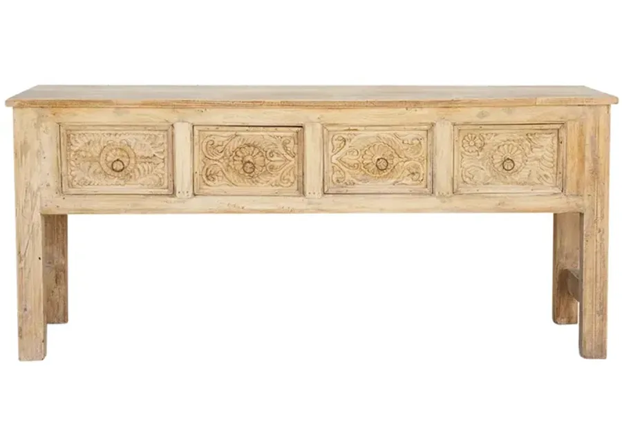 Bleached Teak French Colonial Console