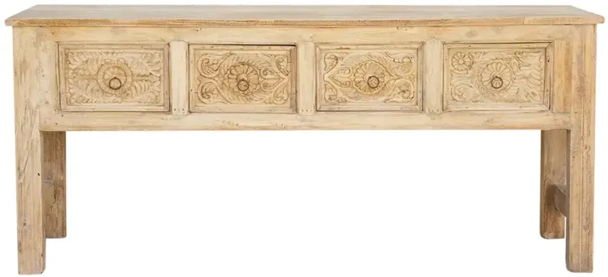 Bleached Teak French Colonial Console