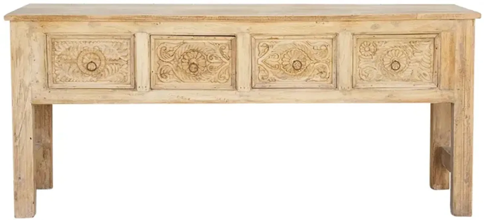 Bleached Teak French Colonial Console