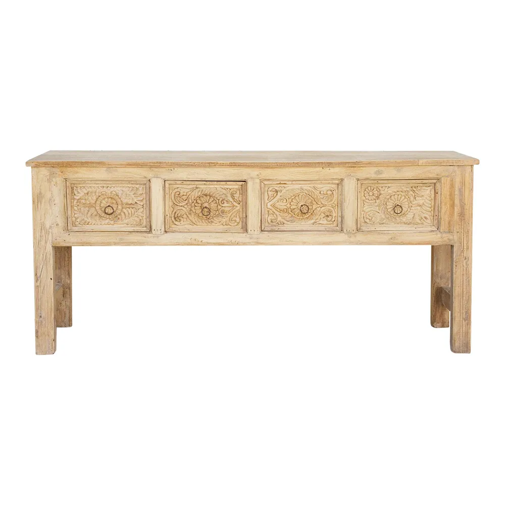 Bleached Teak French Colonial Console