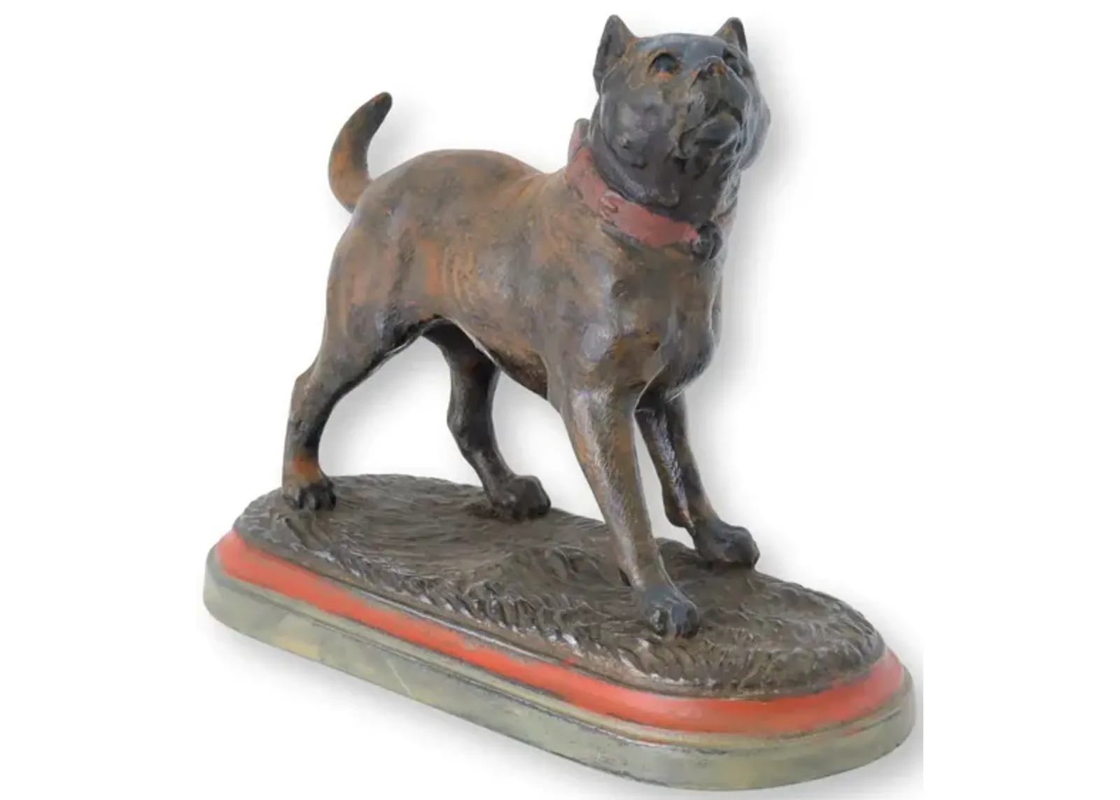 Antique Metal Staffordshire Terrier - Brown