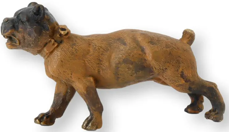 Antique Vienna Bronze Bulldog - Brown