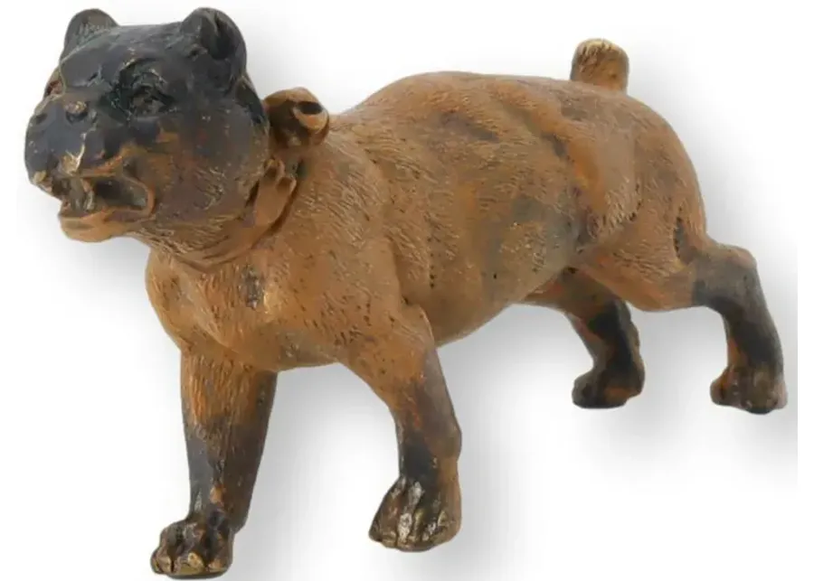 Antique Vienna Bronze Bulldog - Brown