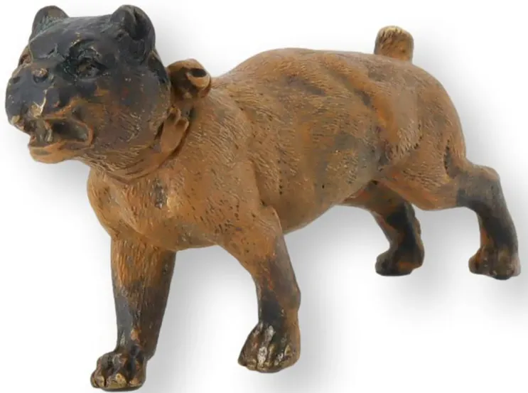 Antique Vienna Bronze Bulldog - Brown