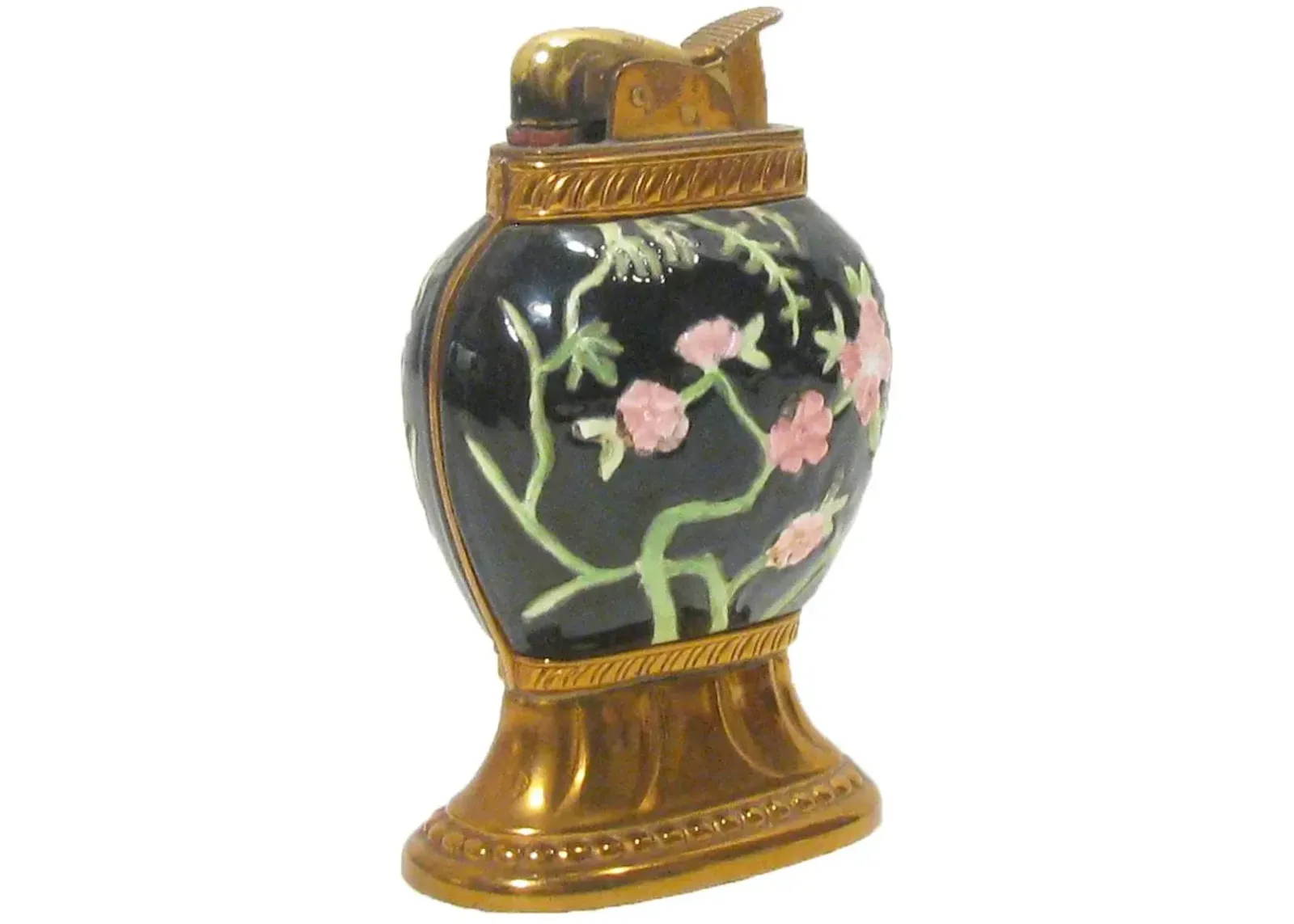 Chinoiserie Cloisonne Table Lighter - Black