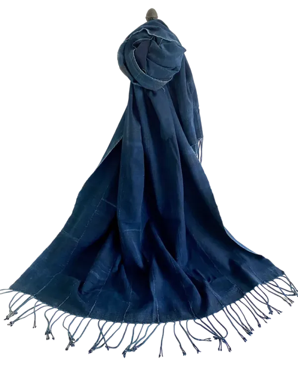 African Indigo Handwoven Textile Throw