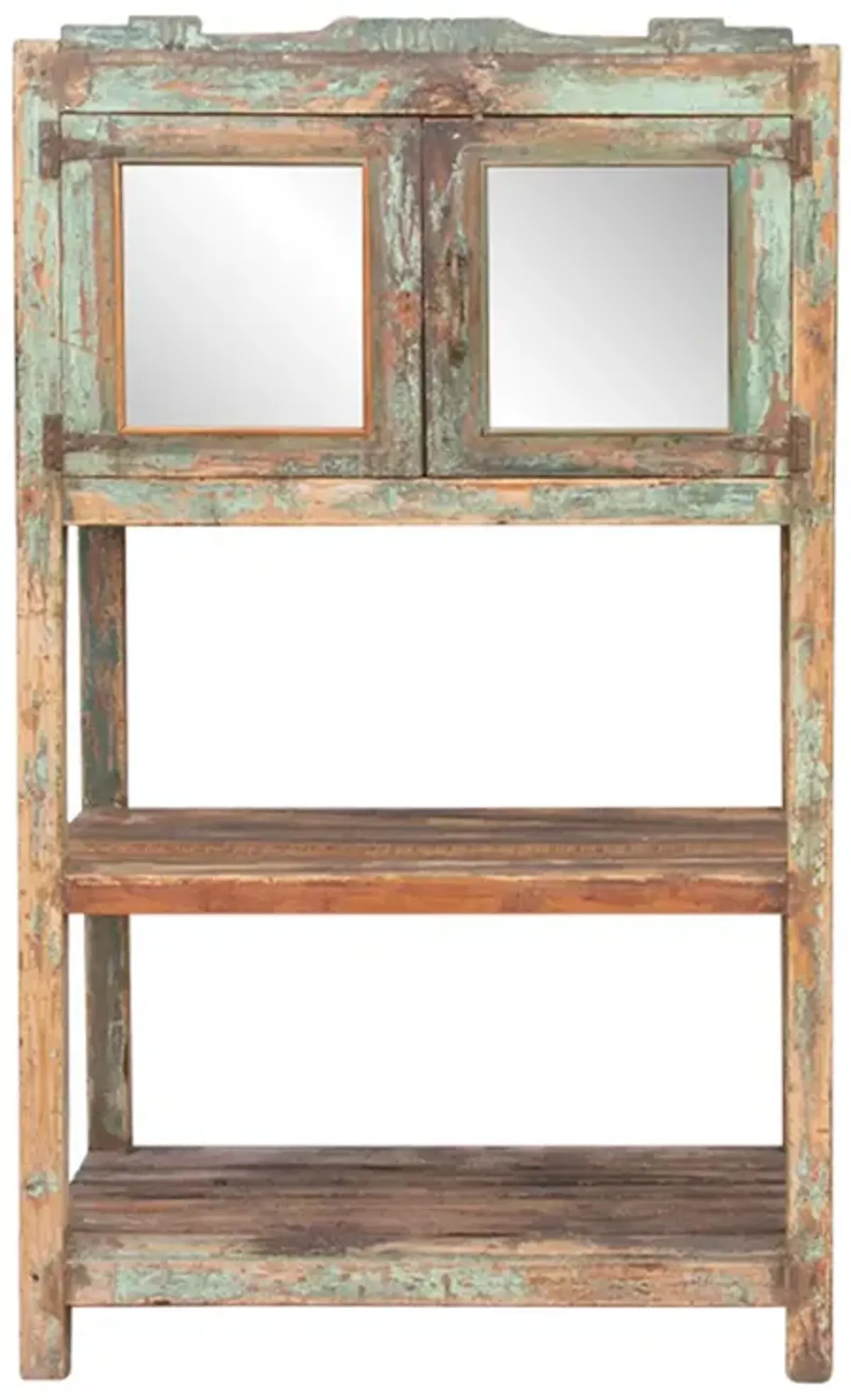 Antique Farmhouse Painted Bookcase - de-cor - Green