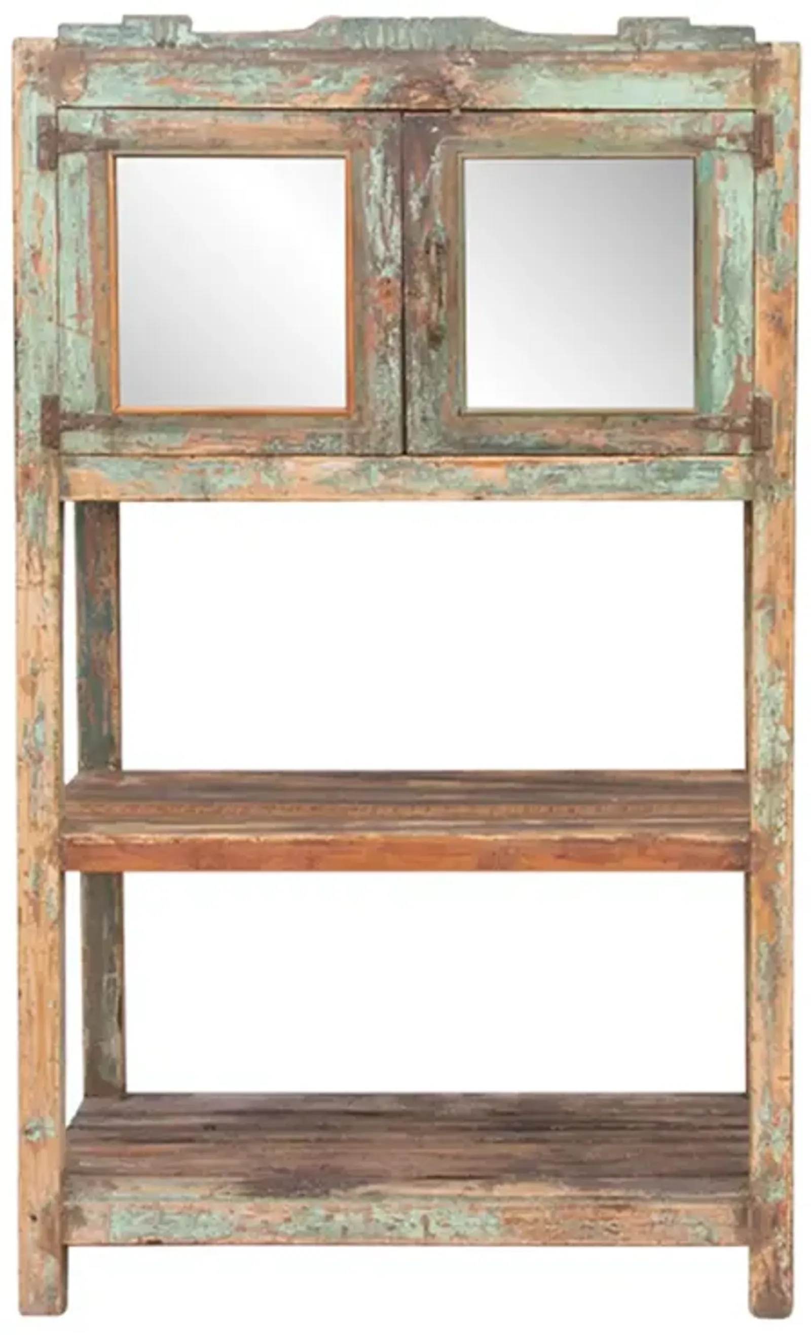 Antique Farmhouse Painted Bookcase - Green