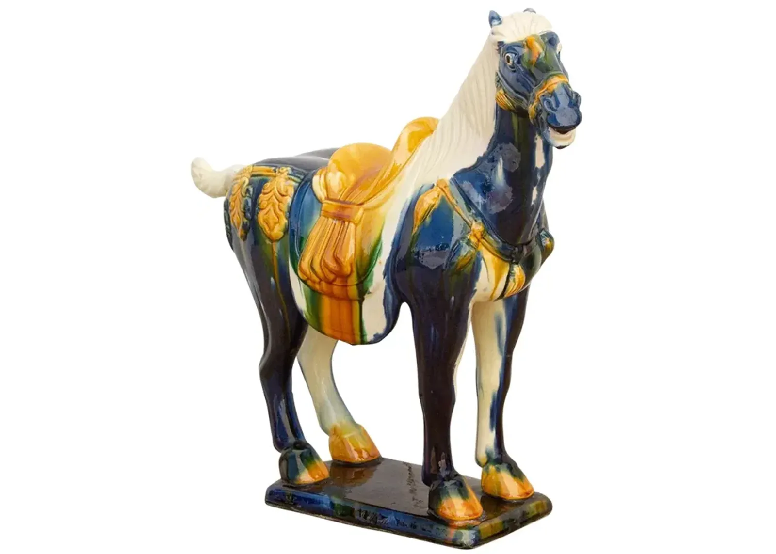 Royal Blue Chinese Sancai Horse