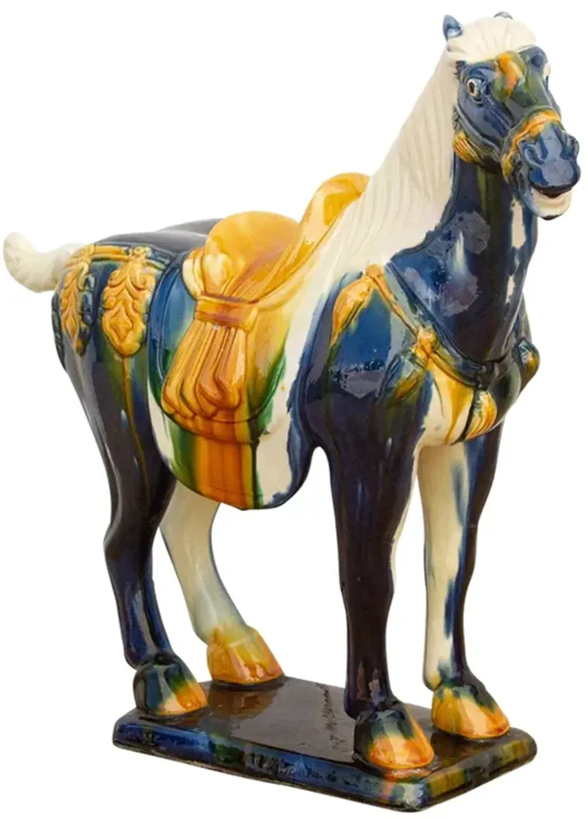 Royal Blue Chinese Sancai Horse