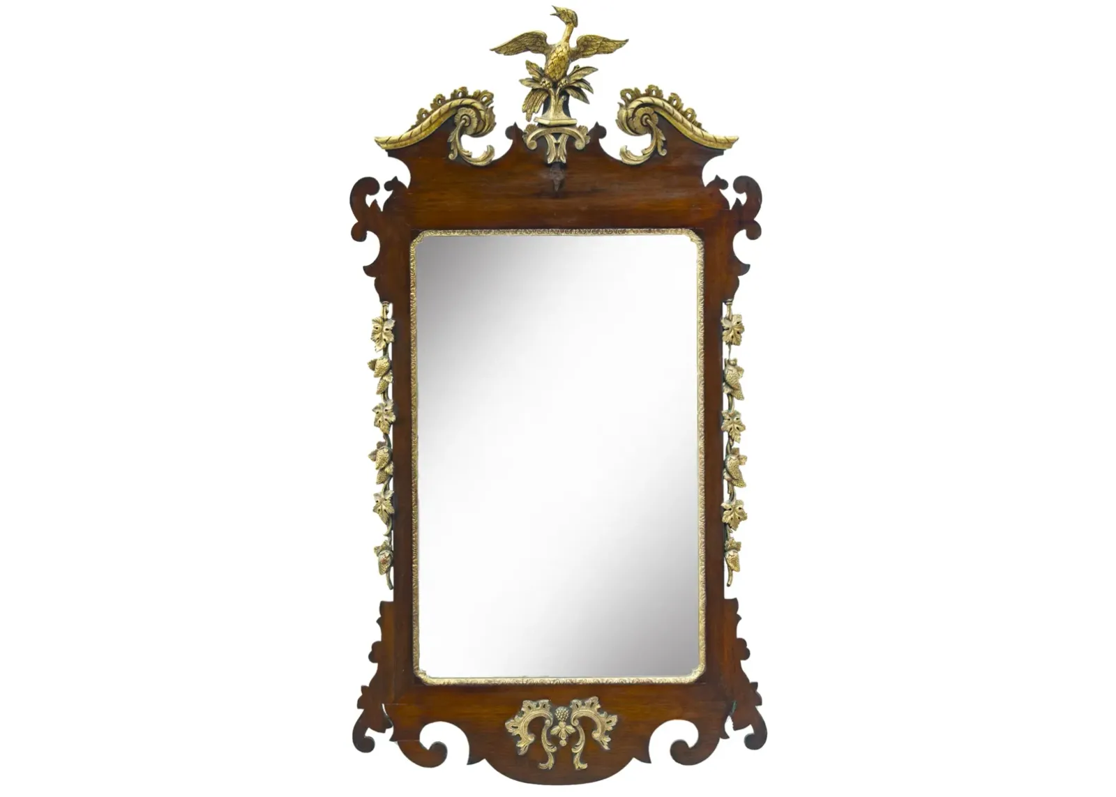 Chippendale Mahogany & Giltwood Mirror