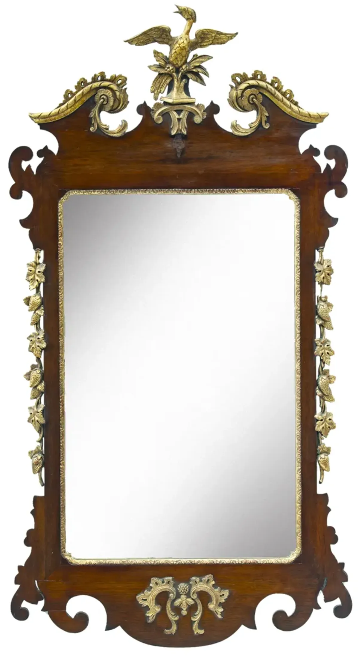 Chippendale Mahogany & Giltwood Mirror