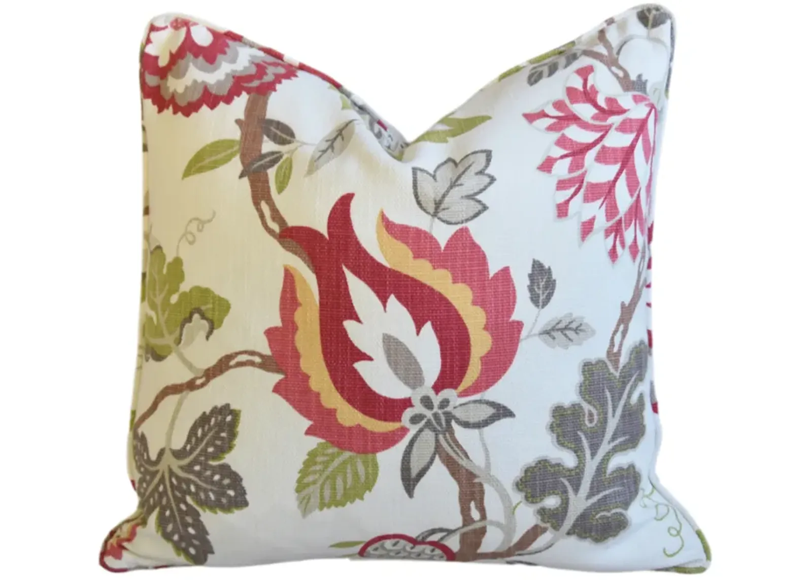 Designer Botanical Floral Cotton Pillow