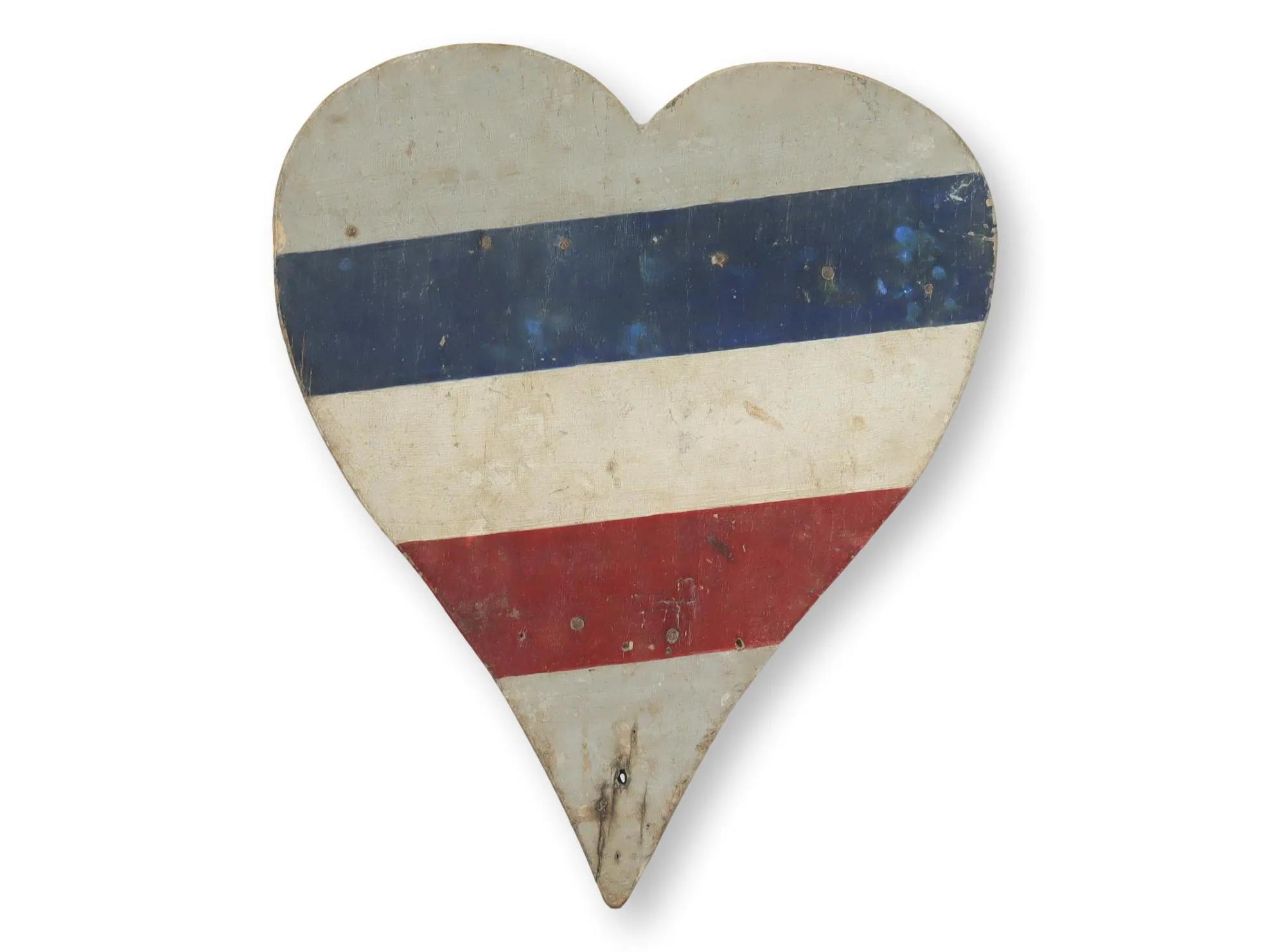 1940s French Folk Art Flag Holder