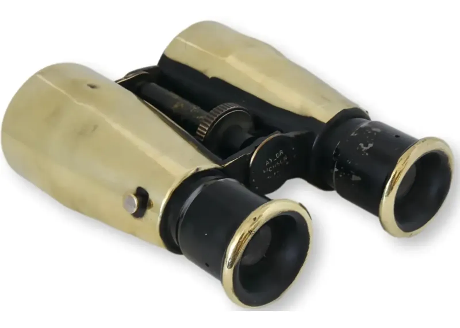 Large Antique Brass Binoculars - Gold