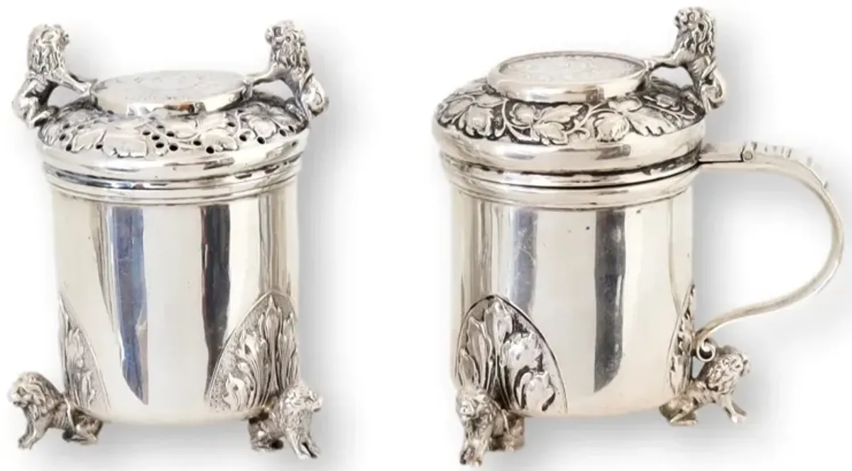 1890s Marius Hammer Silver Salt & Pepper