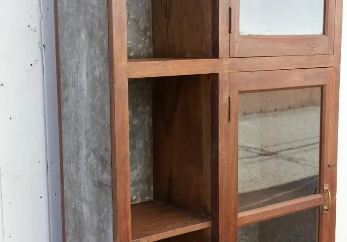 Mid-Century Teak Open Bookcase - Brown