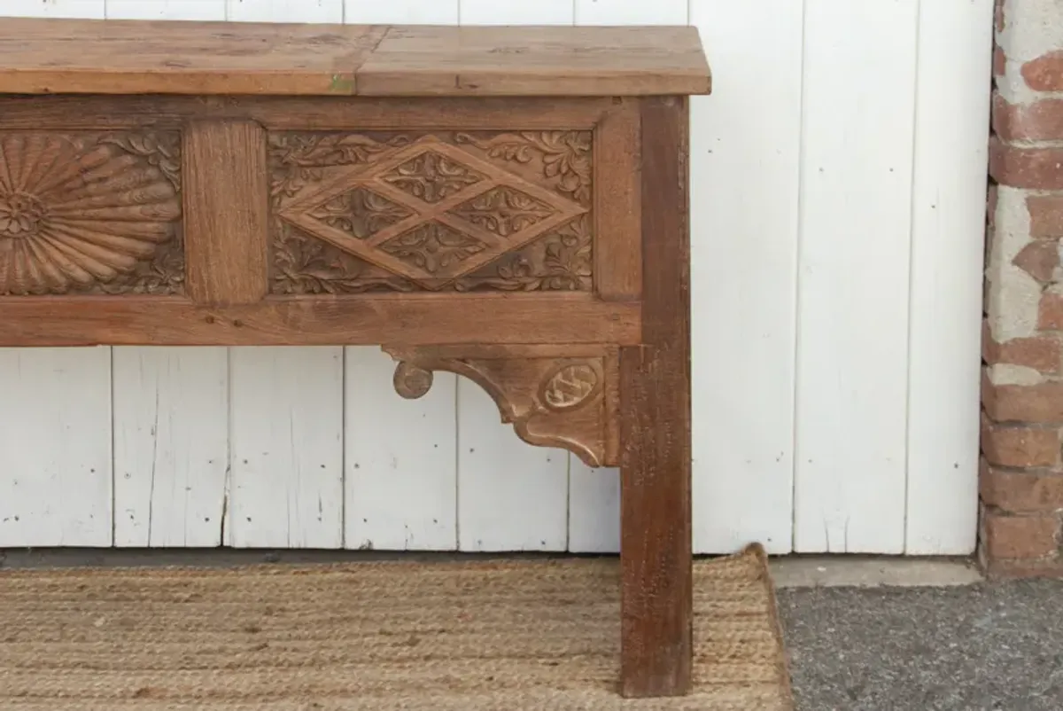 Fabulous Southern Indian Carved Console - de-cor