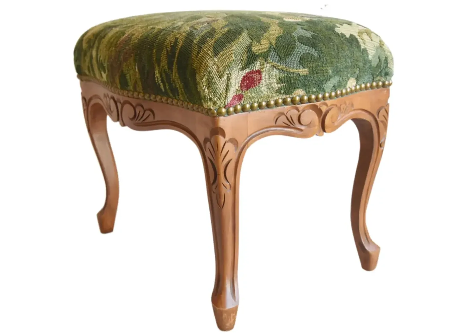 Vintage Italian Scalamandré Upholstered Bench - Green