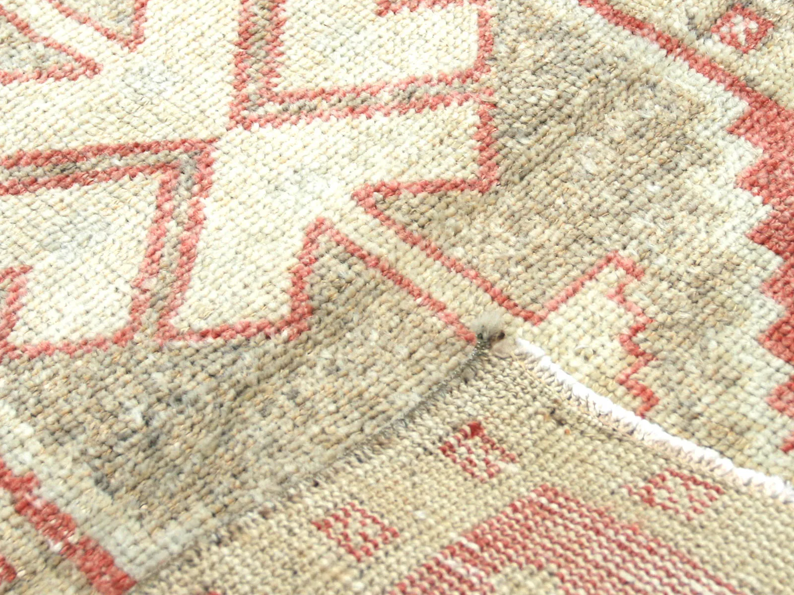 1960s Turkish Oushak Yastic - 1'7" x 3' - Red