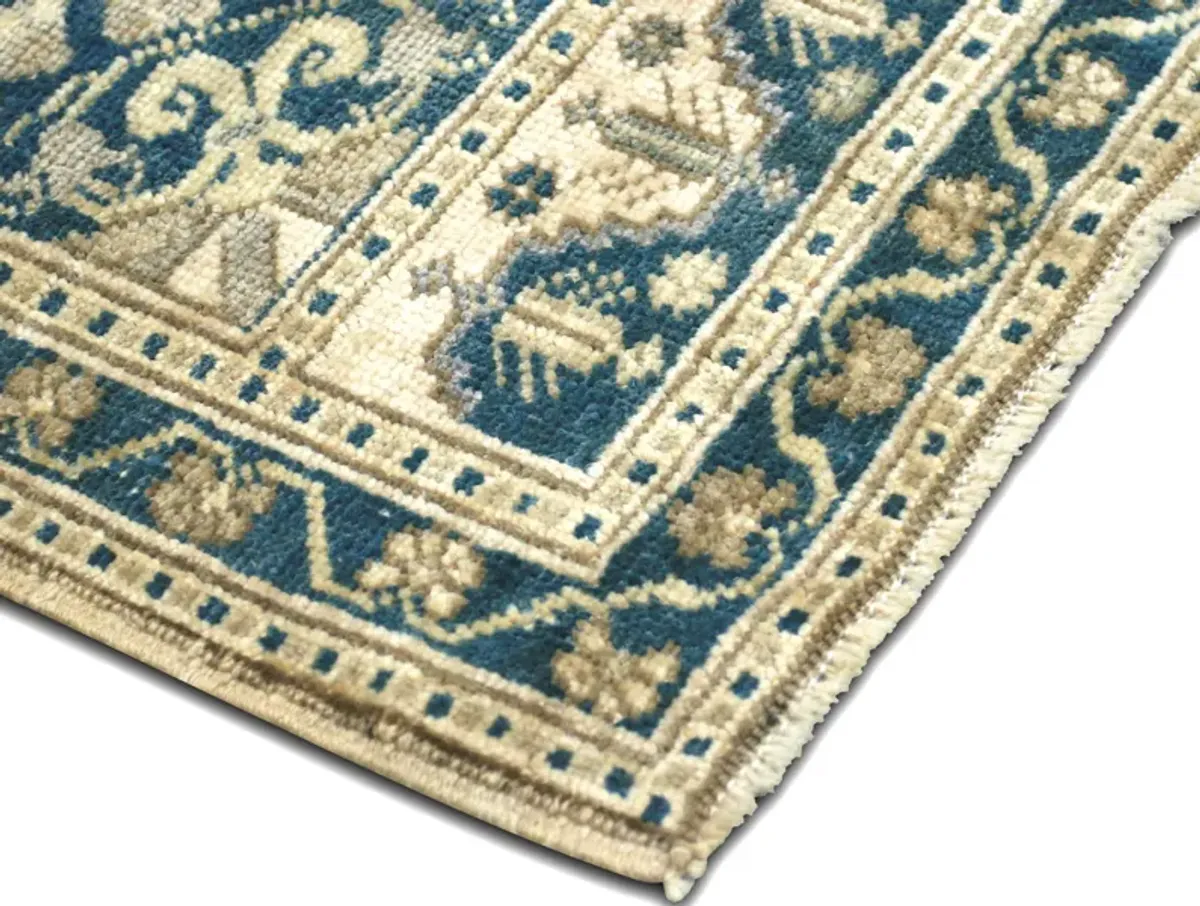 1960s Turkish Oushak Yastic -1'8" x 3'2" - Blue