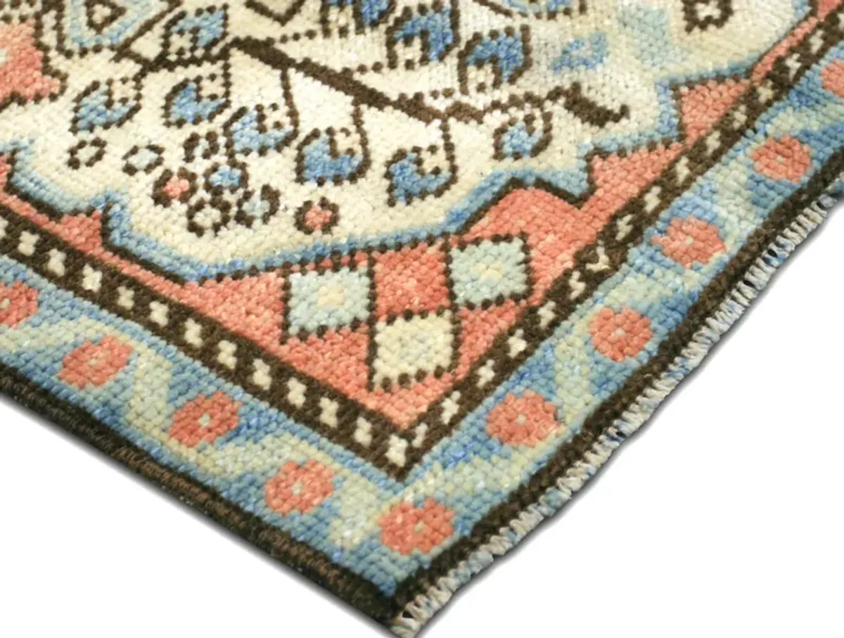 1960s Turkish Oushak Yastic -2'1" x 2'1" - Beige