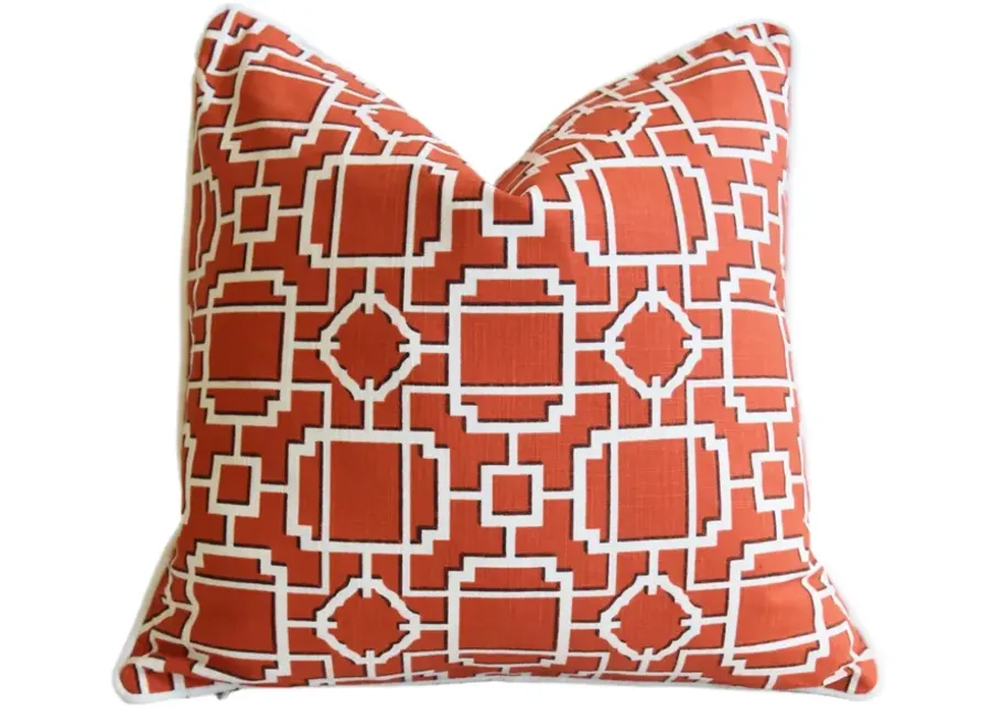 Modern Geometric Lattice Pane Pillow