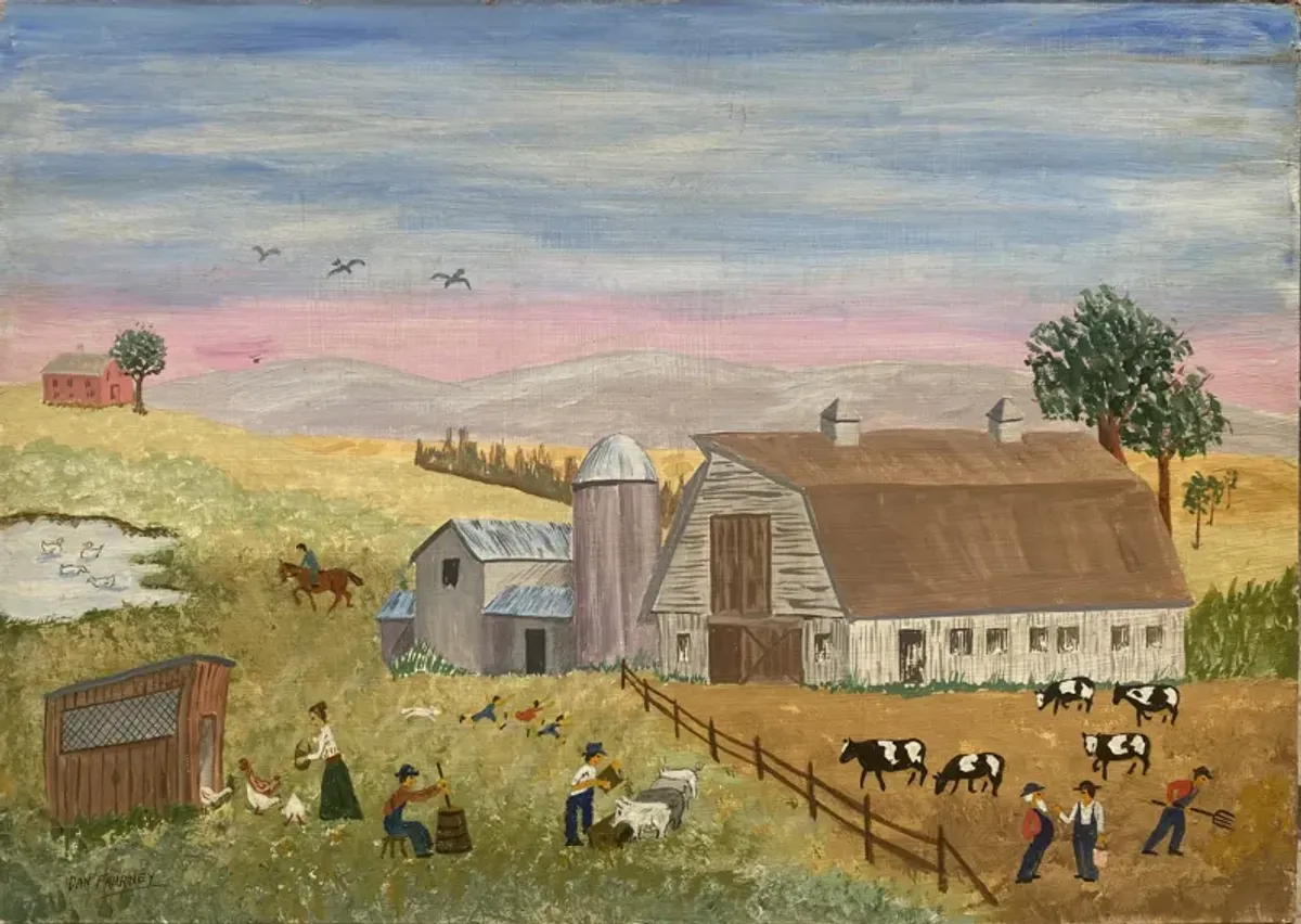 'Farm at Sunset' by Dan Fahrney